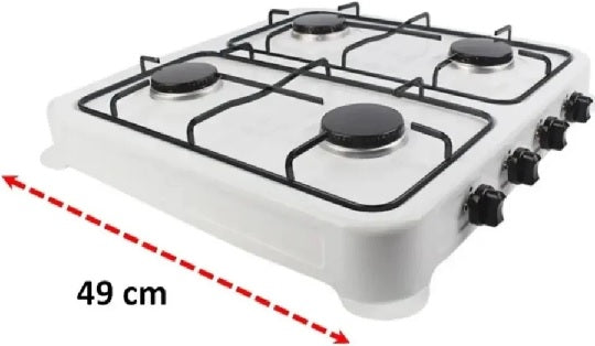 Cocina de Gas 4 Platos con Cubierta